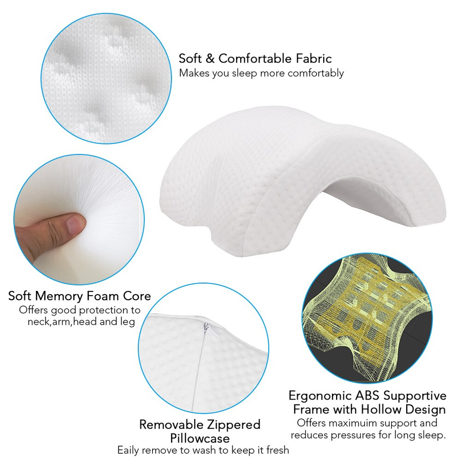 Curved Anti Pressure Memory Foam Pillow - Image 3