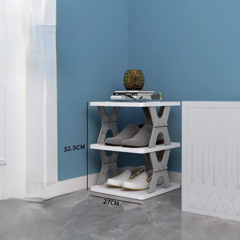 Space Saving Foldable Stackable Shoe Storage Rack - Image 8