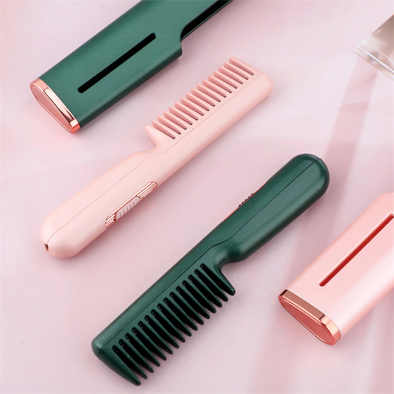 Mini Electric Hair Straightener Brush Comb - Image 1