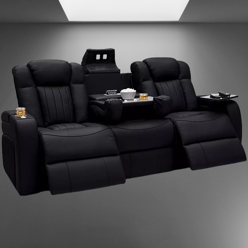 Leather Electric Power Reclining Cinema Sofa - Image 2