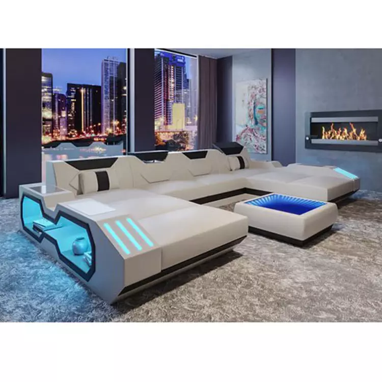 Futuristic Hyper-Lounge Grand Living Sofa Set - Image 8