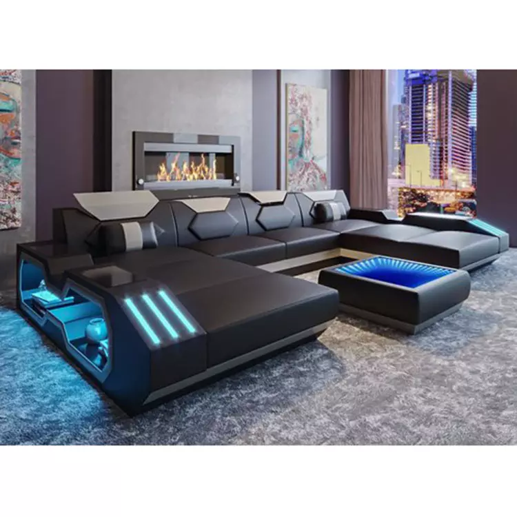 Futuristic Hyper-Lounge Grand Living Sofa Set - Image 9