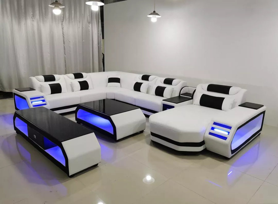 Futuristic Hyper-Lounge Grand Living Sofa Set - Image 1