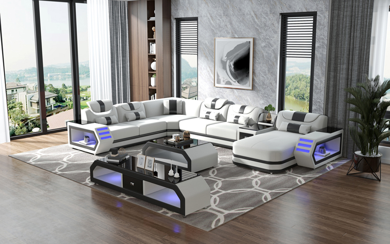 Futuristic Hyper-Lounge Grand Living Sofa Set - Image 4