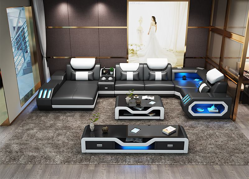 Futuristic Hyper-Lounge Grand Living Sofa Set - Image 2