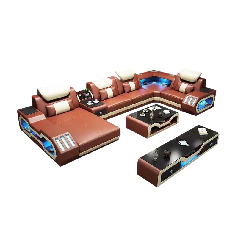Futuristic Hyper-Lounge Grand Living Sofa Set - Image 10