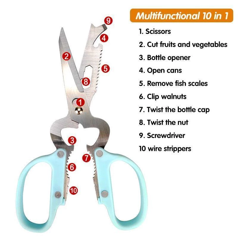 10in1 Multifunctional Kitchen Scissors - Image 7