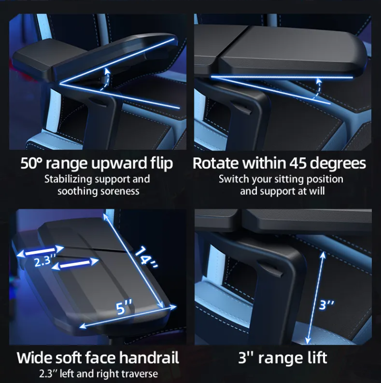 5D Pro-Gamer Adjustable Gaming Chair - Image 8