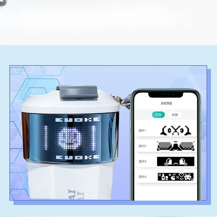 Smart Digital Pixel Stainless Steel Thermos Cup - Image 2