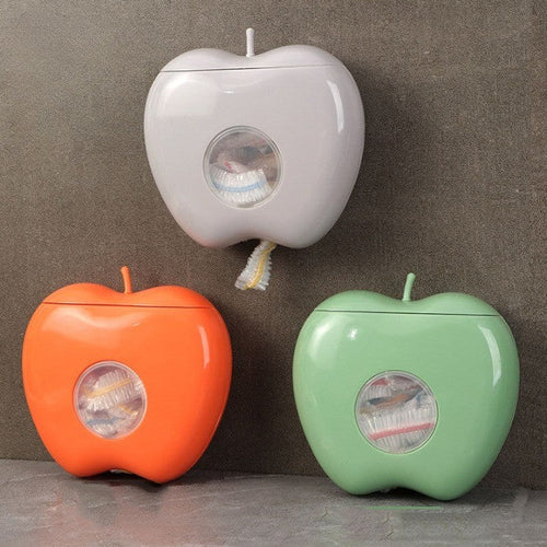 Apple Shaped Wall Mounted Disposable Plastic Wrap Container - Image 0