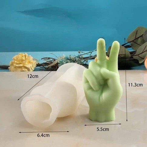 Middle Finger Hand Gestures Artsy Candle DIY Molds - Image 9