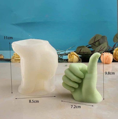 Middle Finger Hand Gestures Artsy Candle DIY Molds - Image 13