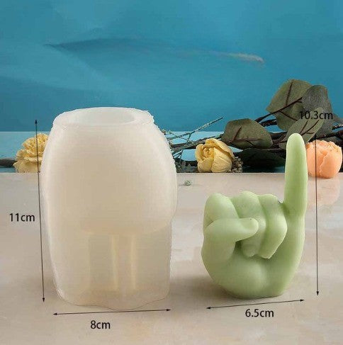 Middle Finger Hand Gestures Artsy Candle DIY Molds - Image 14