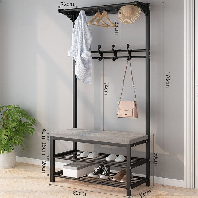 Entry Organizer Coat Hanger Elegant Shoe Rack - Image 7