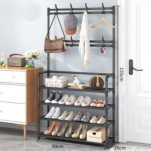 Entry Organizer Coat Hanger Elegant Shoe Rack - Image 9