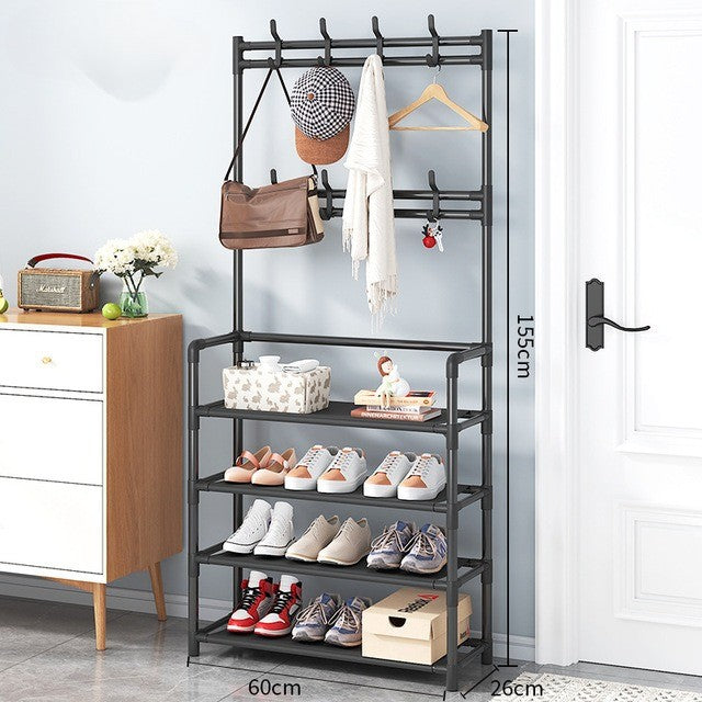 Entry Organizer Coat Hanger Elegant Shoe Rack - Image 10