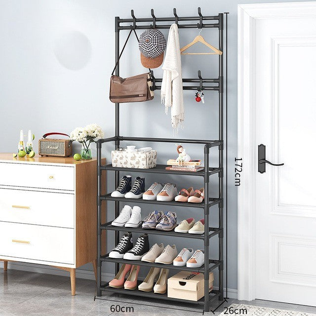 Entry Organizer Coat Hanger Elegant Shoe Rack - Image 11