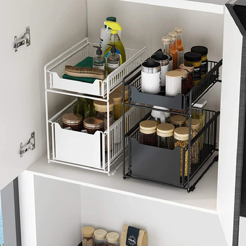 Under Sink Organizer Hidden Sliding Storage Rack - Image 0