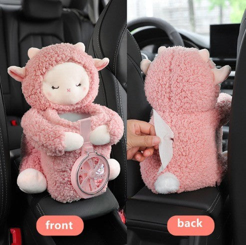 Cute Plush Animals Armrest Tissue Box - Image 6