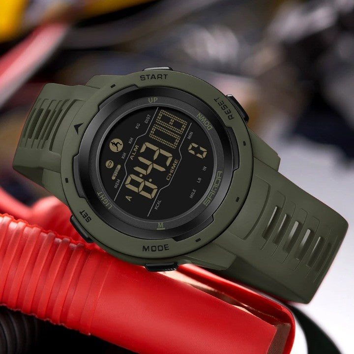 Waterproof Military Pedometer Digital Watch - Image 0