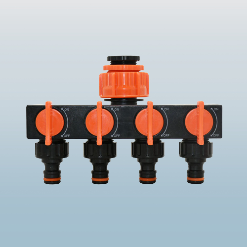 4-Way Garden Tap Water Splitter - Image 0