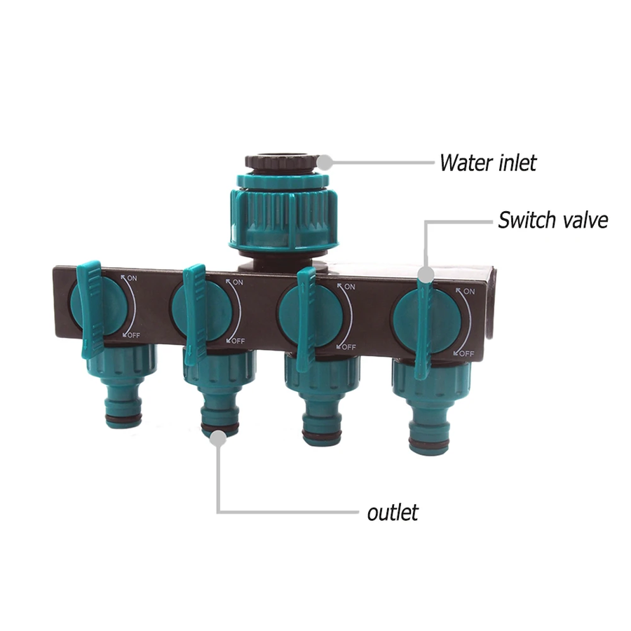 4-Way Garden Tap Water Splitter - Image 3