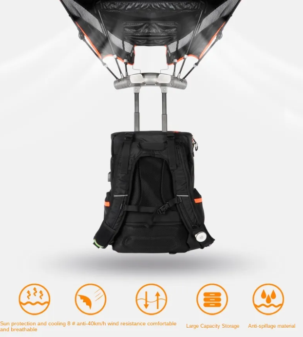 2in1 Built-in Sun Umbrella Backpack - Image 3