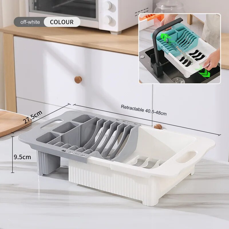 Efficient Kitchen Retractable Dish Drain Rack - Image 10