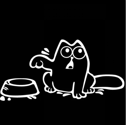 Hungry Cat Bowl Car Gas Fuel Tank Cap Cover - Image 5