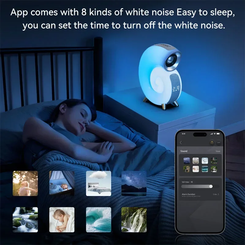 Colorful Sea Shell LED Bluetooth Smart Speaker - Image 2
