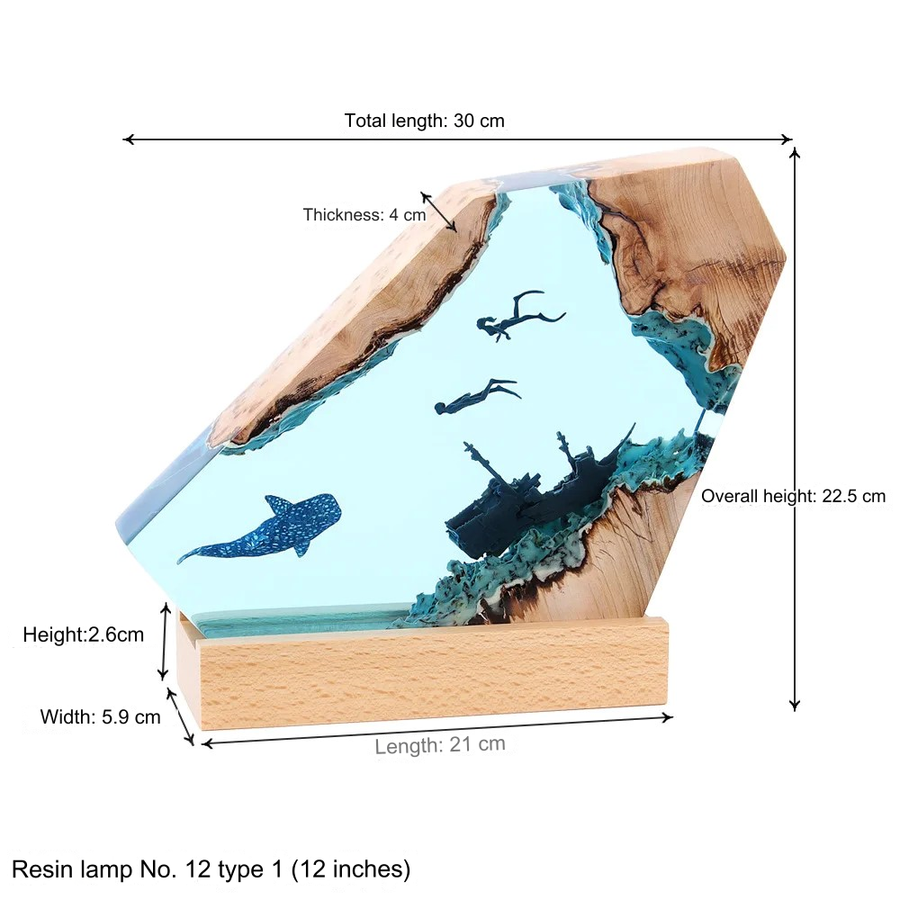 Deep Ocean Resin Decorative Night Lamp - Image 6