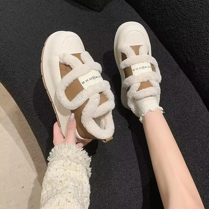 Plush-Lined Elevated Chunky Platform Shoes - Image 6