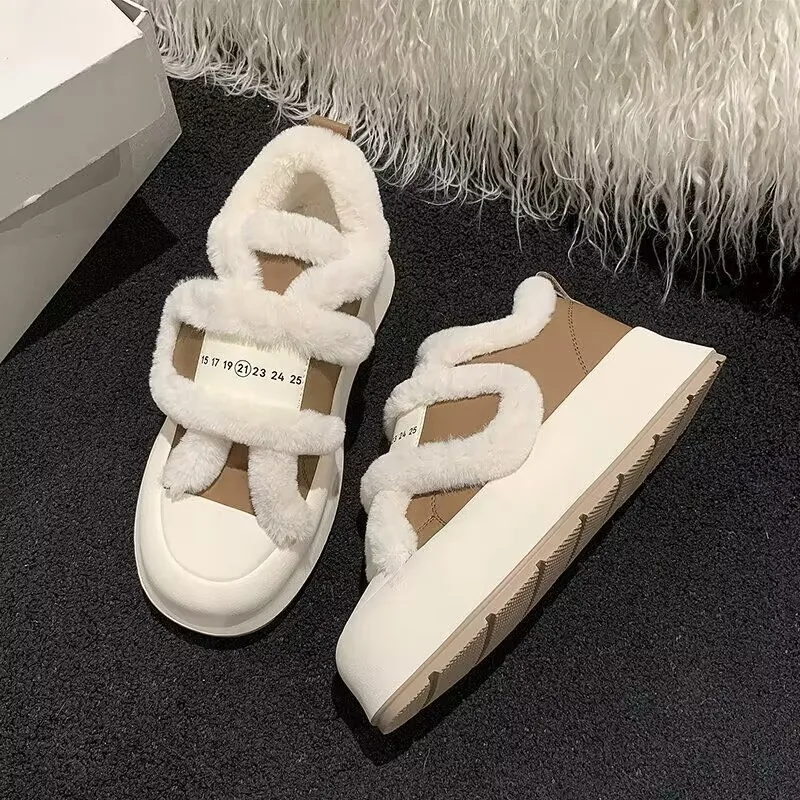 Plush-Lined Elevated Chunky Platform Shoes - Image 10