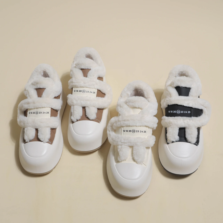 Plush-Lined Elevated Chunky Platform Shoes - Image 0