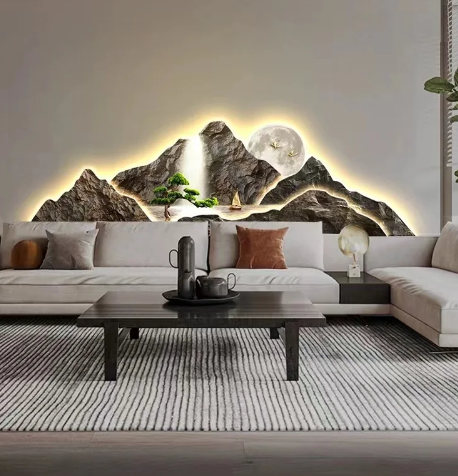 Majestic Peaks LED Mountain Art Canvas - Image 0