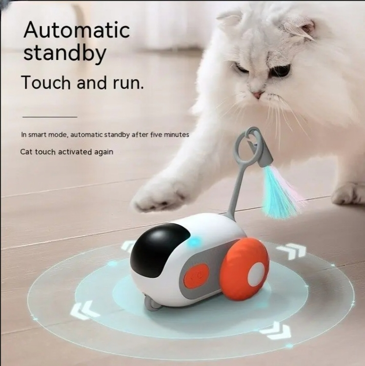 Playful Interactive Cat Chase Toy Car - Image 1