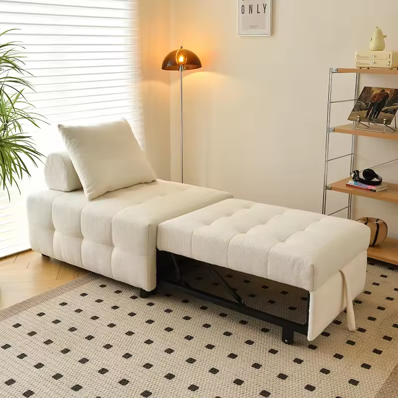 Nordic Elegance Space-Saving Reclining Sofa Bed - Image 1