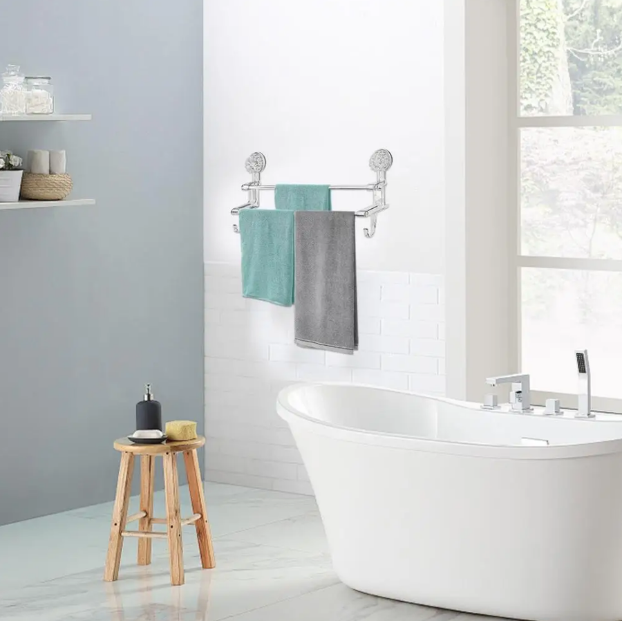 Double Rod Strong Suction Power Towel Rack - Image 0