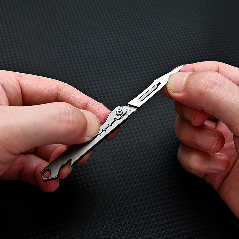 Titanium All-Purpose Foldable Sharp Cutter Knife - Image 1
