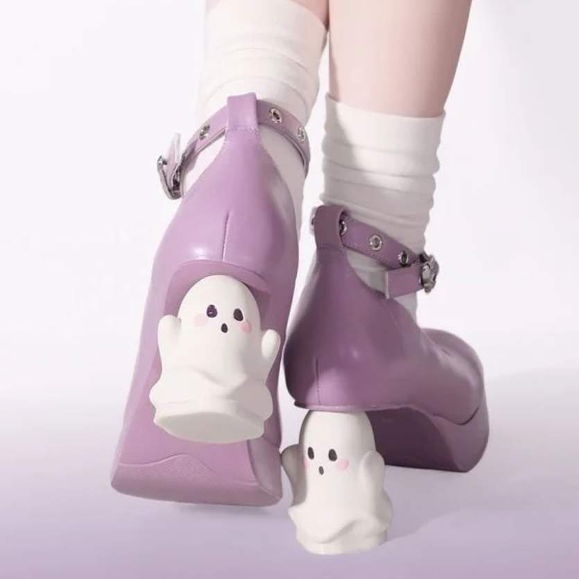 Cute Ghost Spooky Night Out High Heels - Image 0