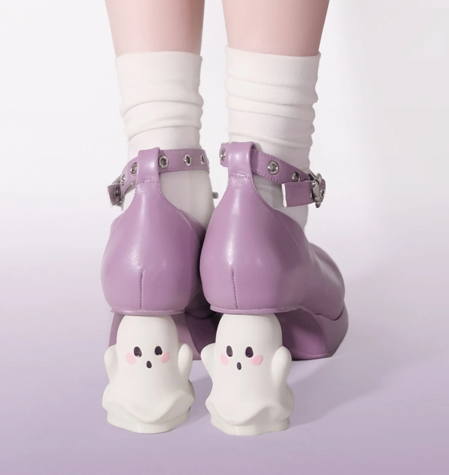 Cute Ghost Spooky Night Out High Heels - Image 6