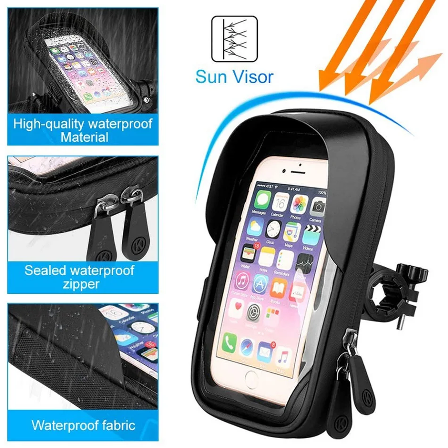 Motorcycle Handlebar Waterproof Universal Phone Holder - Image 6