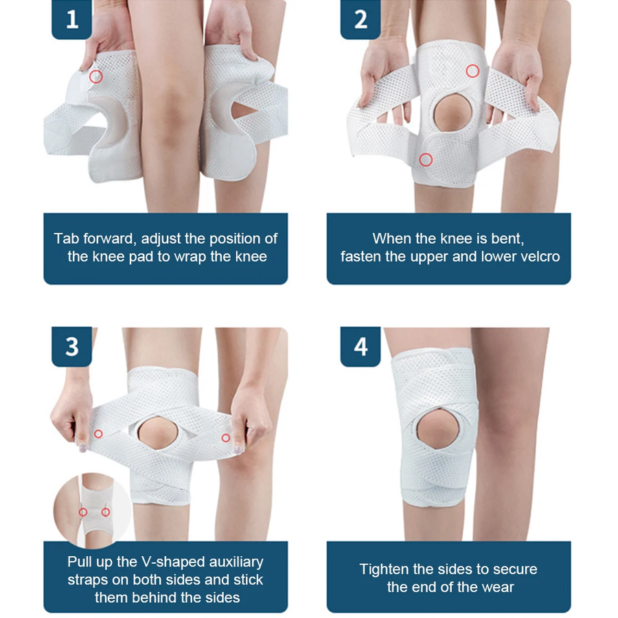 Breathable Adjustable Stabilizing Knee Support Braces - Image 10