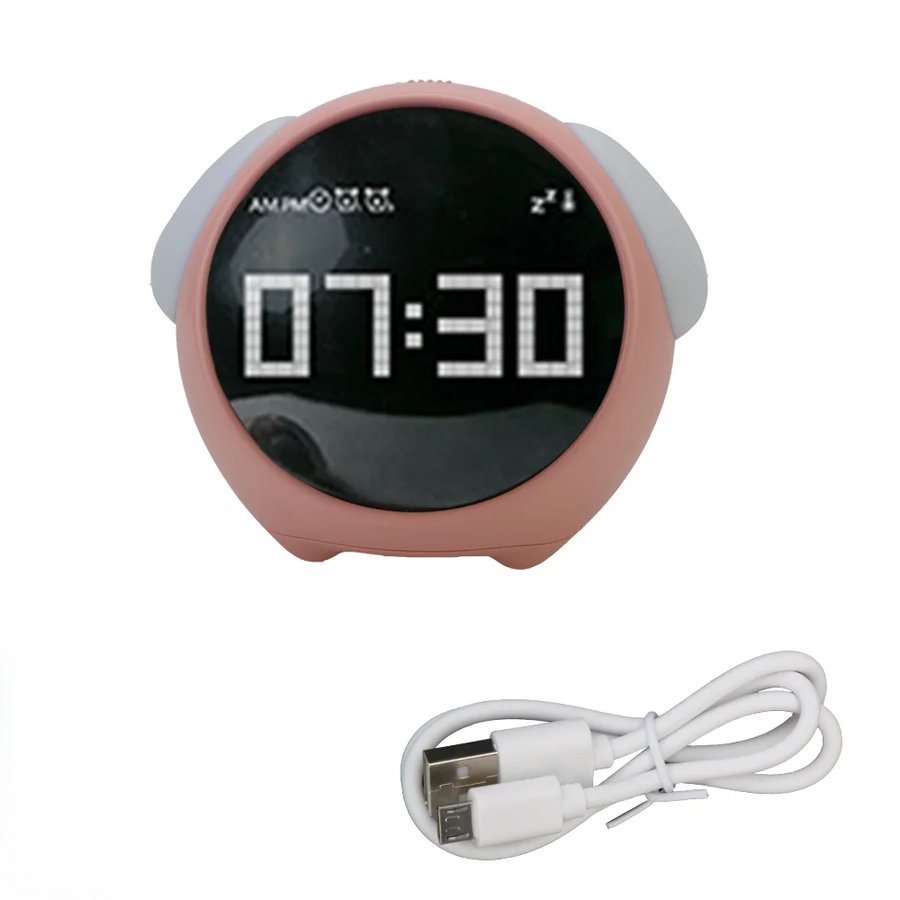 Cute Expression Night Light Alarm Clock - Image 7