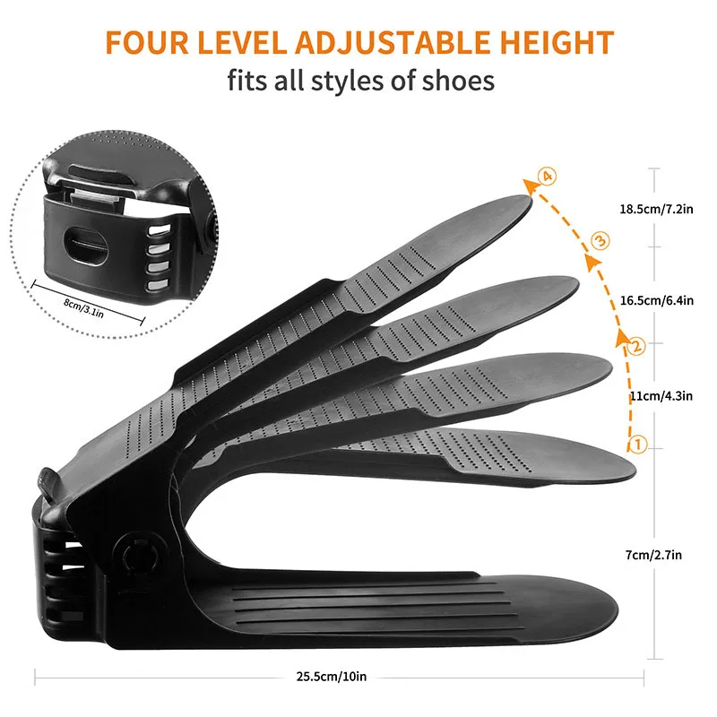 5PCS Adjustable Space Saving Shoe Organizer - Image 9