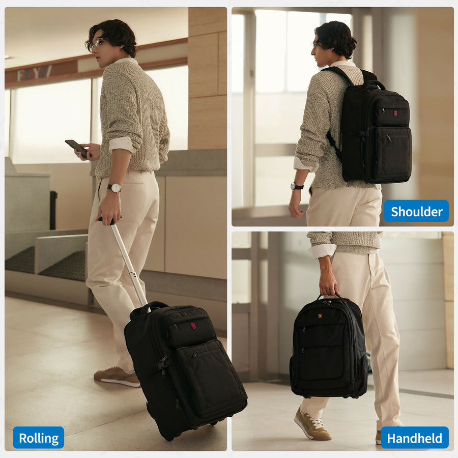 OIWAS Rolling Backpack Carry on Backpack with Wheels - Image 8