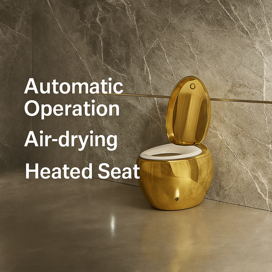 Golden Egg Shape Intelligent Auto Wash Toilet - Image 3