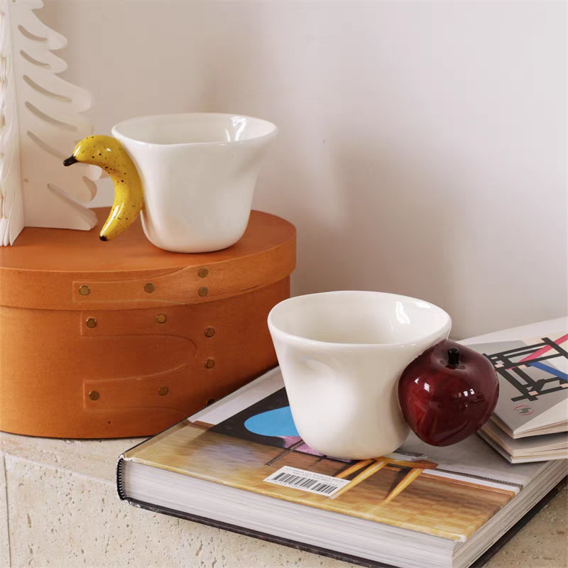 Banana Apple Creative 3D Handle Coffee Mug - Image 1