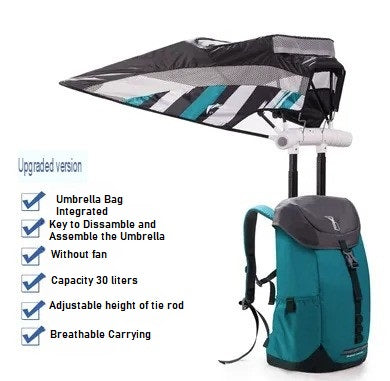 2in1 Built-in Sun Umbrella Backpack - Image 5