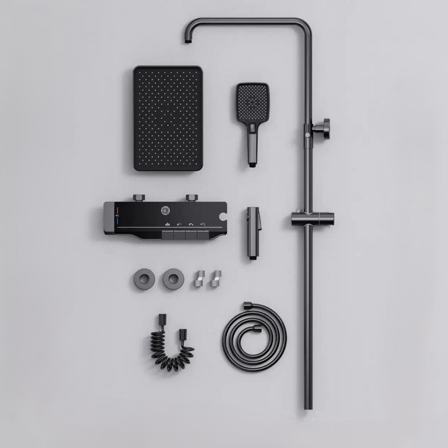 Full Copper Digital Display Piano Key Shower Set - Image 6